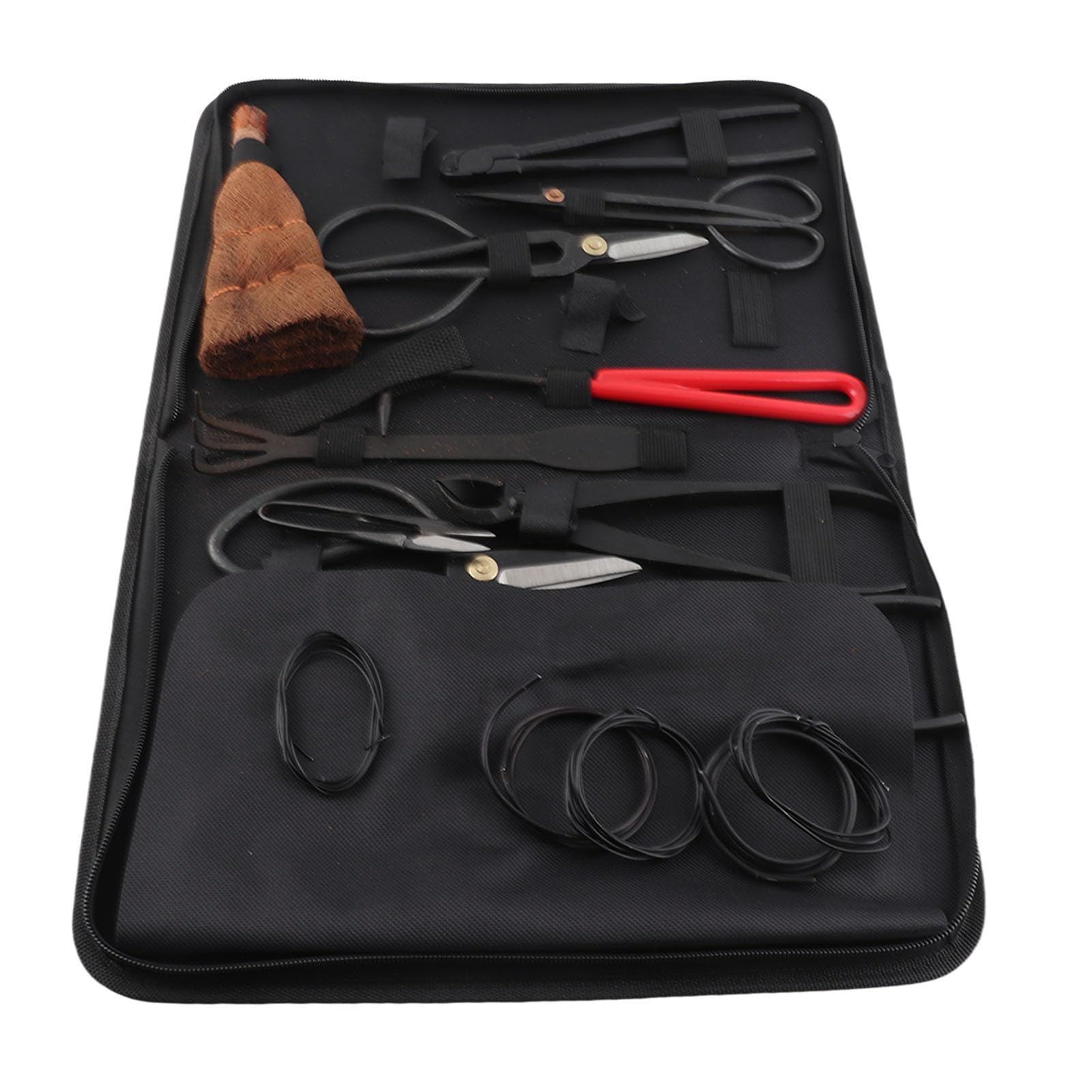 Juego de Herramientas para Bonsái, Tijeras de Podar de Acero Al Carbono, Kit de Rastrillo para Amantes del Jardín, 11 Piezas