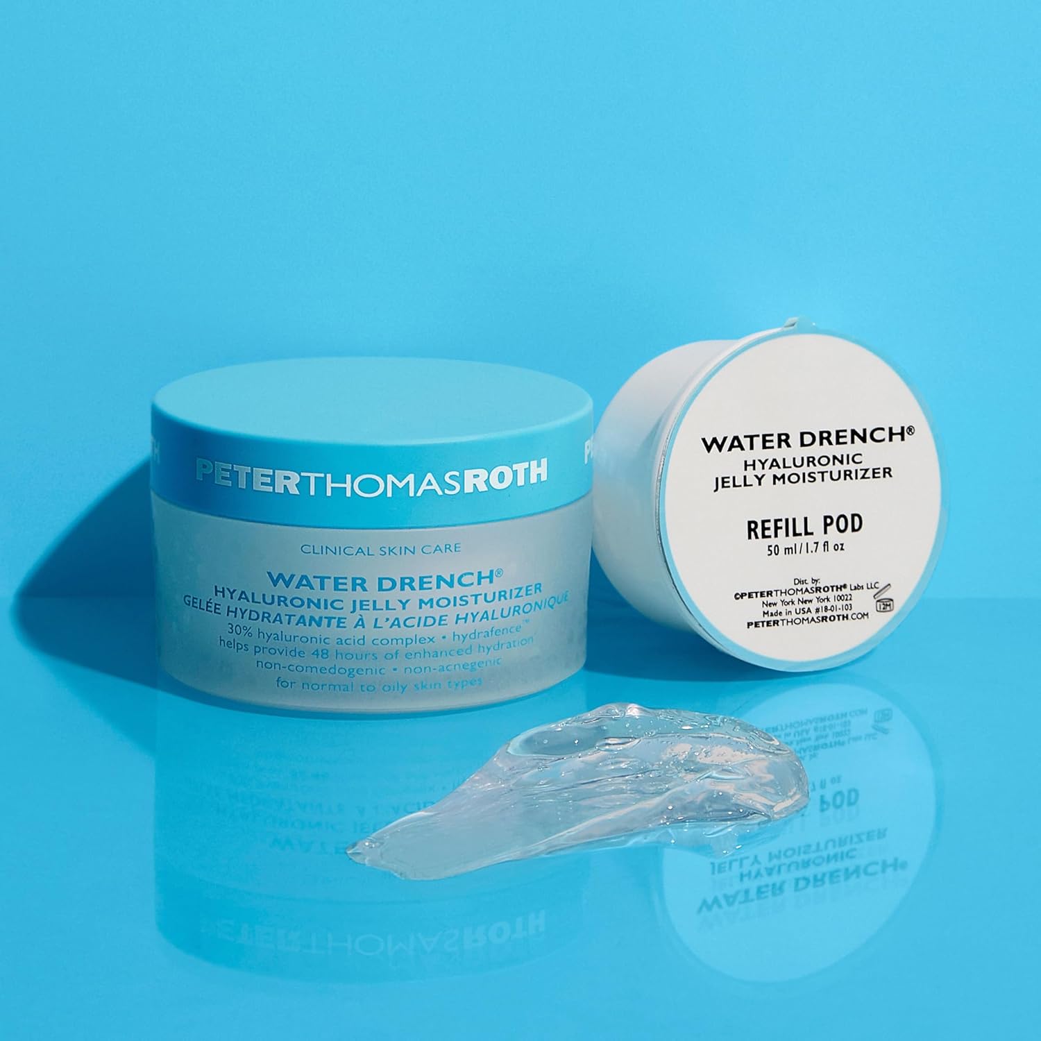 Peter Thomas Roth | Water Drench® Hyaluronic Jelly Moisturizer Refill Pod | Hyaluronic Acid Cloud Cream, For Normal to Oily Skin, Fragrance-Free, Non-Comedogenic, Acne-Safe Moisturizer - Image 4