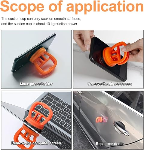 Miniatura 4 de EFAITHFIX Ventosas resistentes, 2 piezas de ventosa de pantalla LCD, abridor de pantalla de computadora compatible con iPad, iMac, MacBook, tableta,