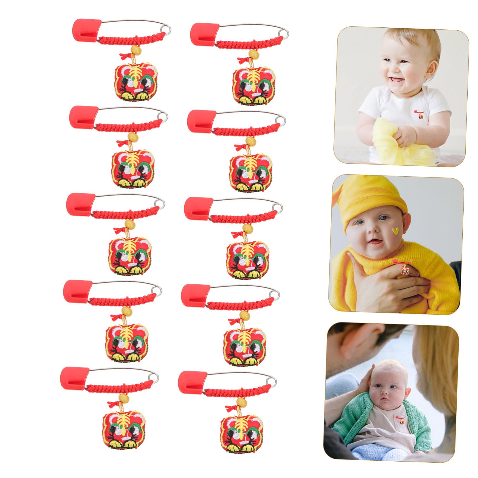 VILLCASE Safe 10pcs Kids Safety Pins Diaper Pins Clothes Anti- Scent Random Color