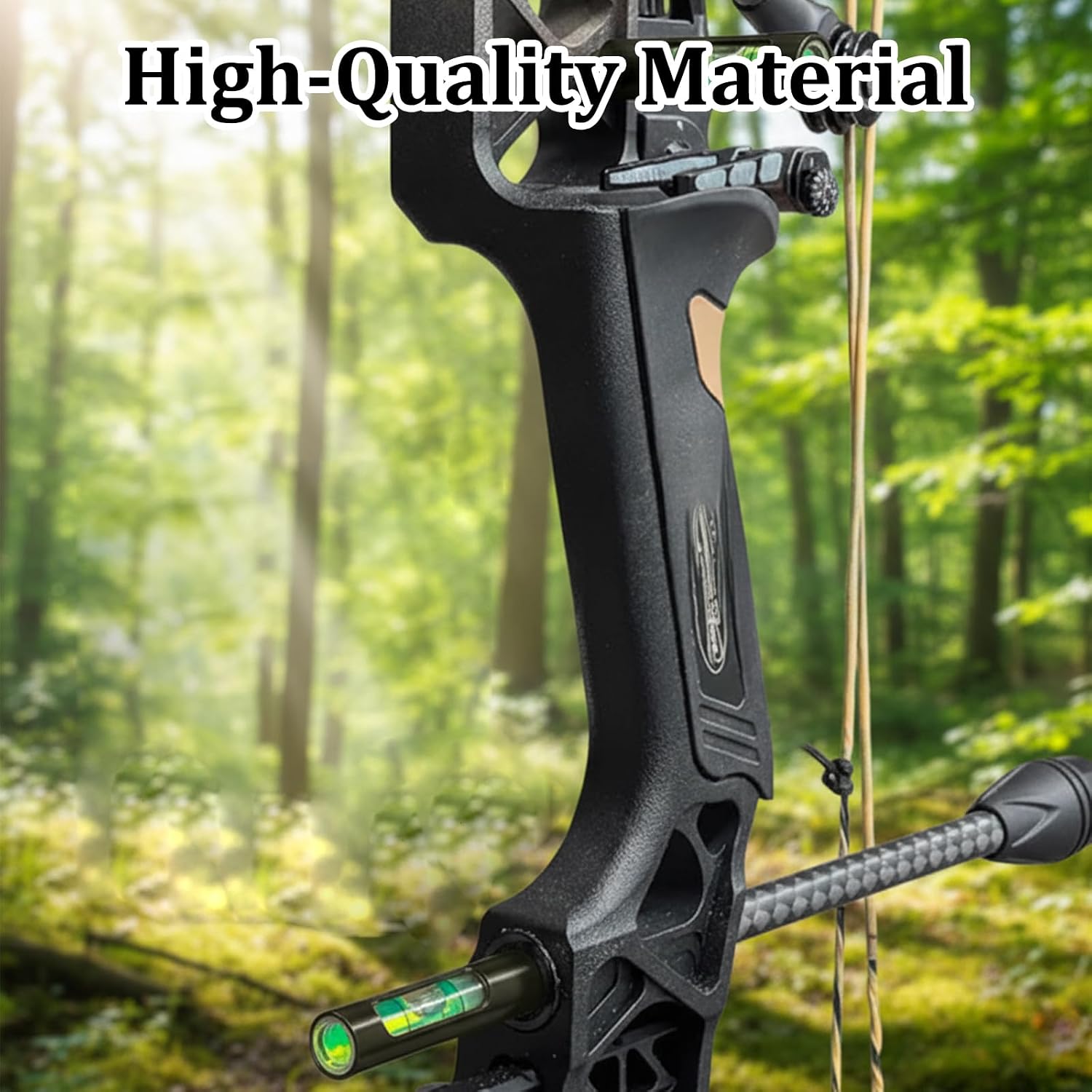 2 PCS Bow Level, Bow Leveling Kit, Screw in Bow Level, Archery Tools, Compound Bow Sight Alignment, Arrow Rest Tuning, Field Archery Setup, Home Bow Maintenance (Black)