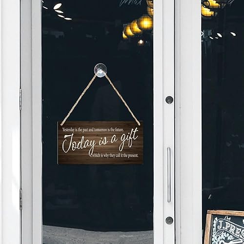 Miniatura 6 de Letrero de madera con texto en inglés "Yesterday Is The Past And Tomorrow Is The Future" (Yesterday Is The Past And Tomorrow Is The Future)