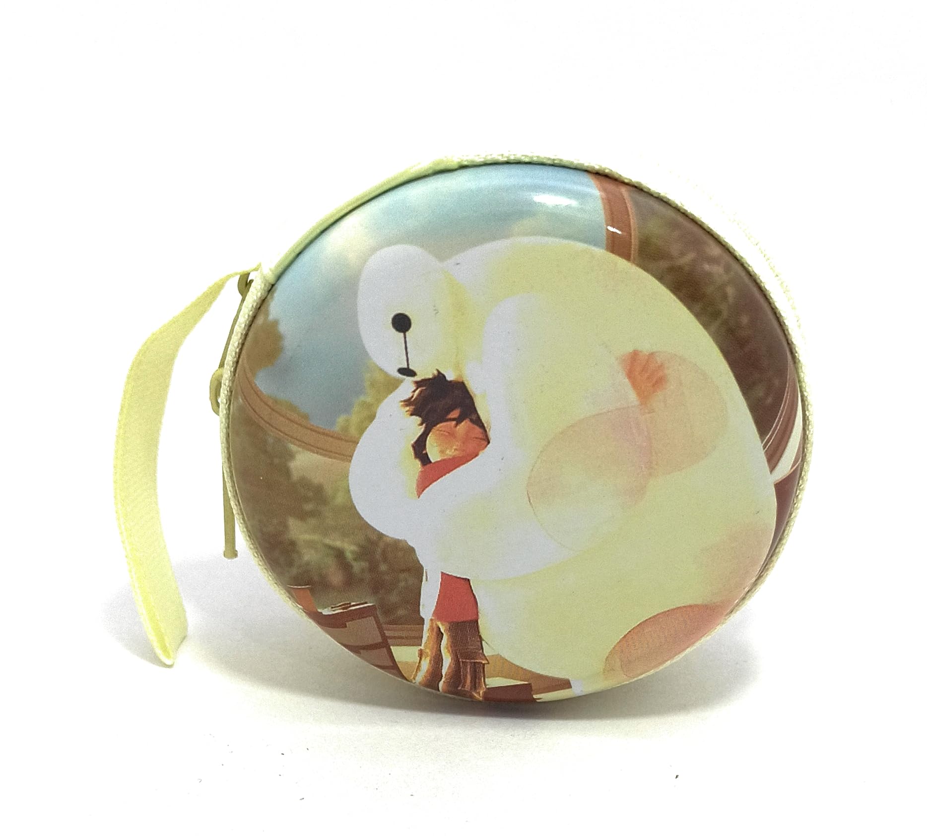 Zipper Pouch Round metal Keychain-image-6