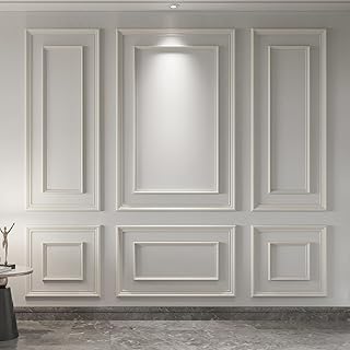 Art3d Premade Bilinear Frame Accent Molding Set, Pre-Cut Decorative Wain...