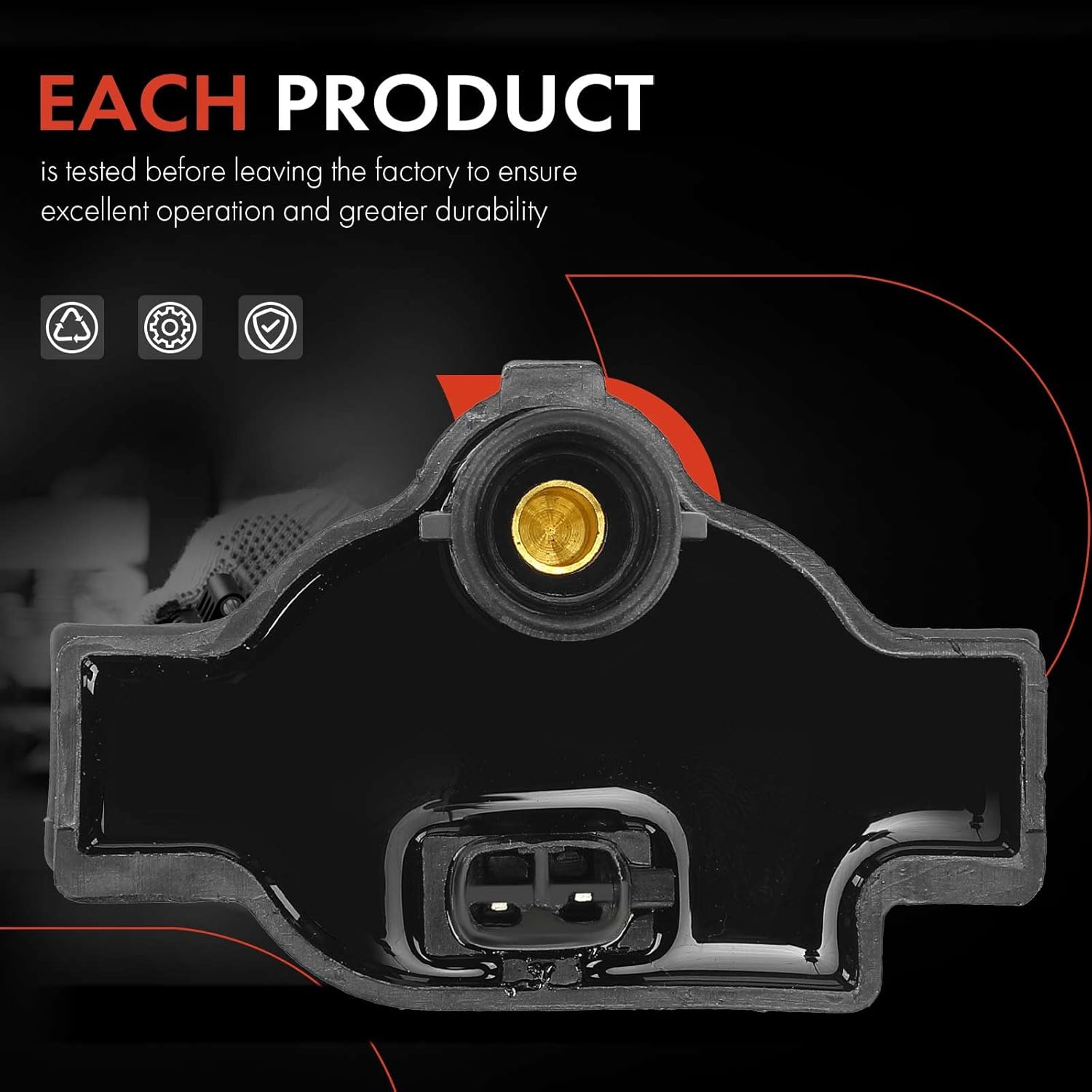 A-Premium Engine Ignition Coil Pack (2-Pin) Compatible with Lexus LS400, SC400 & Toyota 4Runner, Camry, Celica, MR2, Pickup, T100, 2.0L 2.2L, 2-PC Set