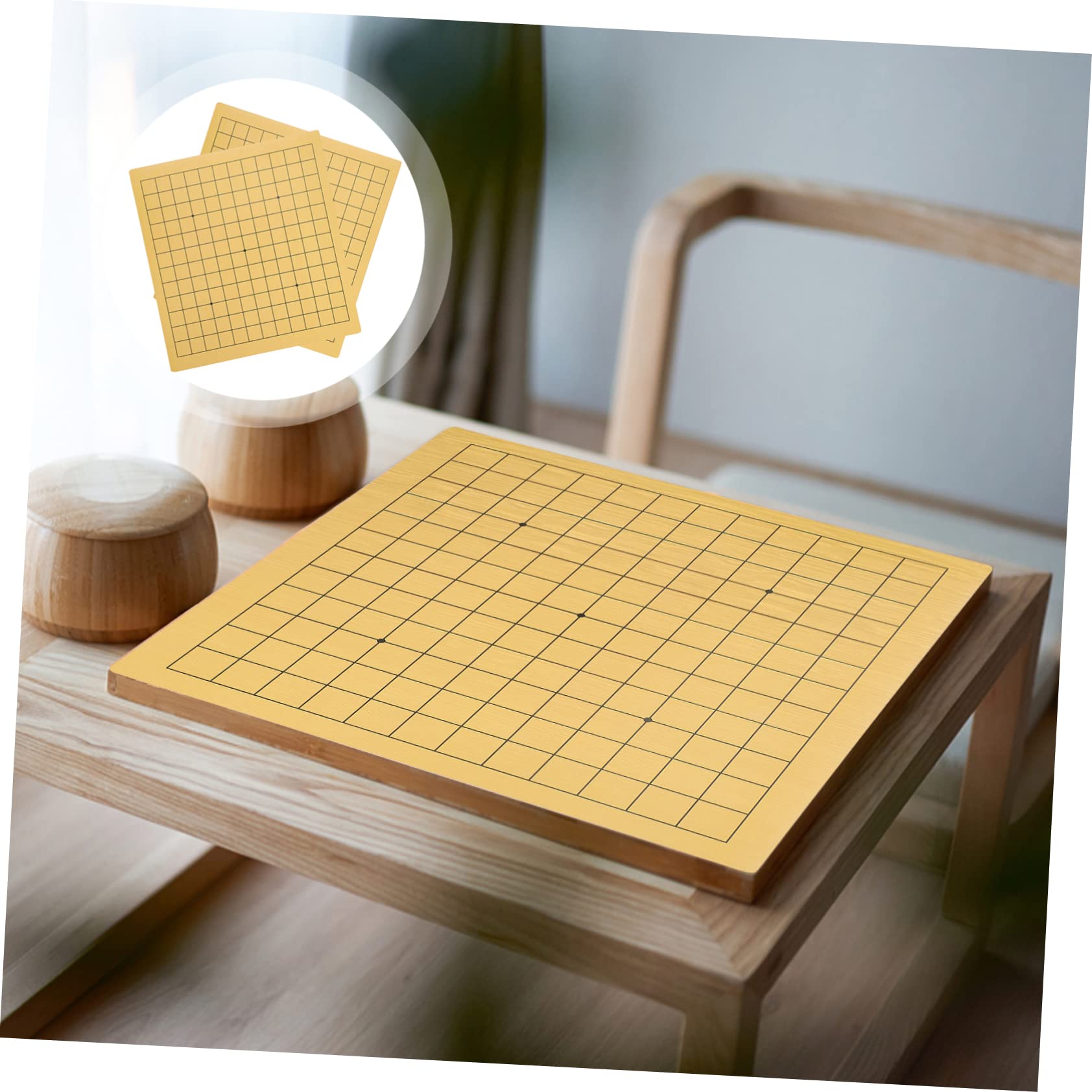 Milisten Jeu de Go en Bois 2 Pièces Plateau Pliable Stable, Planche Double Face pour Garçon et Filles et Voyages