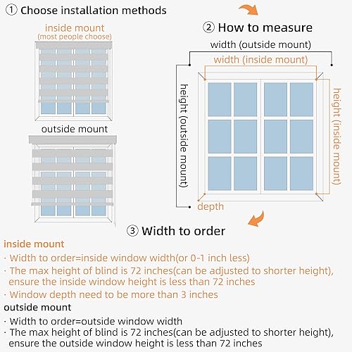 Miniatura 6 de Persianas enrollables Zebra para ventanas, 30 x 72 pulgadas, cortinas enrollables con diseño de cebra, filtrantes de luz, 50 % opacas, para sala de