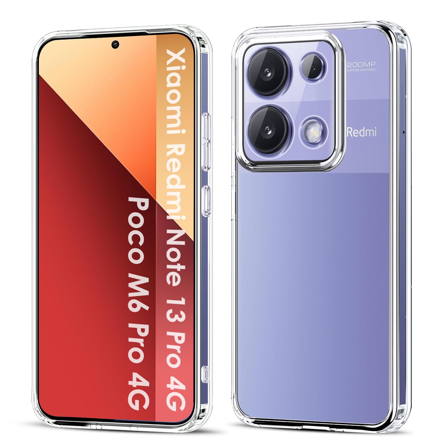 Filoto Ultra Clear Hülle für Xiaomi Redmi Note 13 Pro 4G, Transparent Vergilbungsfrei Slim Soft Silikon Handyhülle, Anti-Fingerabdruck Kratzfest Stoßfest Fallschutz Ultra Dünn TPU Schutzhülle
