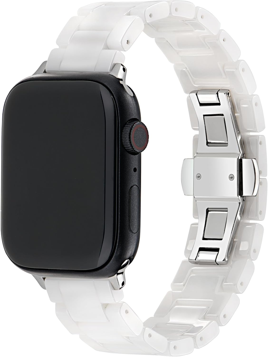 Ted Baker White Ceramic Strap Silver Buckle for Apple Watch® (Model: BKS42S430B0)