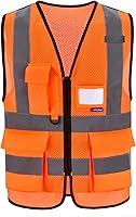 Vista 19 de Chalecos de seguridad reflectantes verdes A-SAFETY, talla 3XL