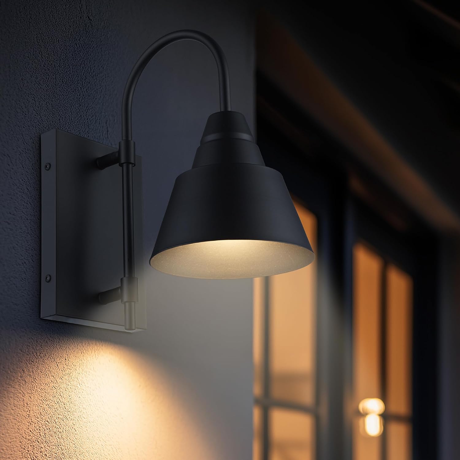 Asher Hamilton AHODW-403BK Wellington Outdoor Wall Lamp | Matte Black Finish | 5″ W x 15.25″ H Cylindrical Wall Sconce | Wet Rated | E26 Medium Base Bulb | Porch or Garage Lighting