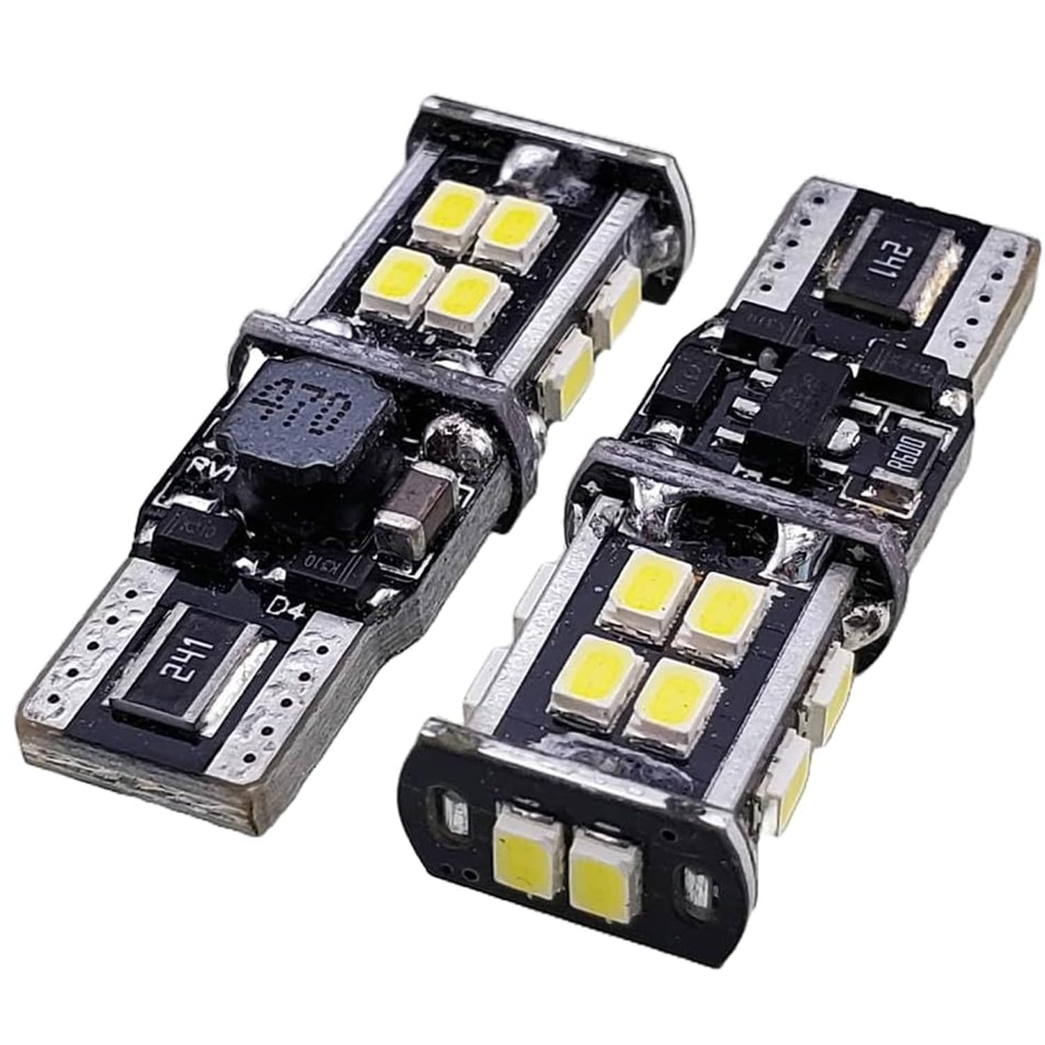 Lot de 2 ampoules 15 SMD T10 501 W5W pour camping-car/caravane 12V 8W