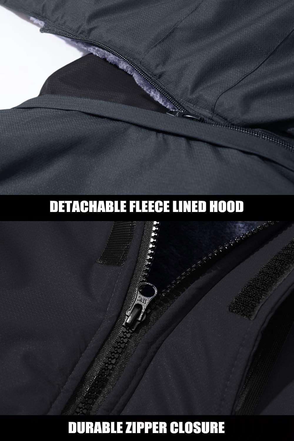 MAGCOMSEN Giacca Impermeabile Giacca da Sci Invernale da Uomo Foderata in Pile per Uomo Cold Mountain Cappotti
