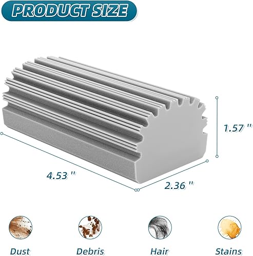 Miniatura 5 de SUBEKYU Paquete de 4 esponjas húmedas limpias, esponja multifuncional para limpiar persianas, escritorio, lavabo de baño, vidrio, barandillas,