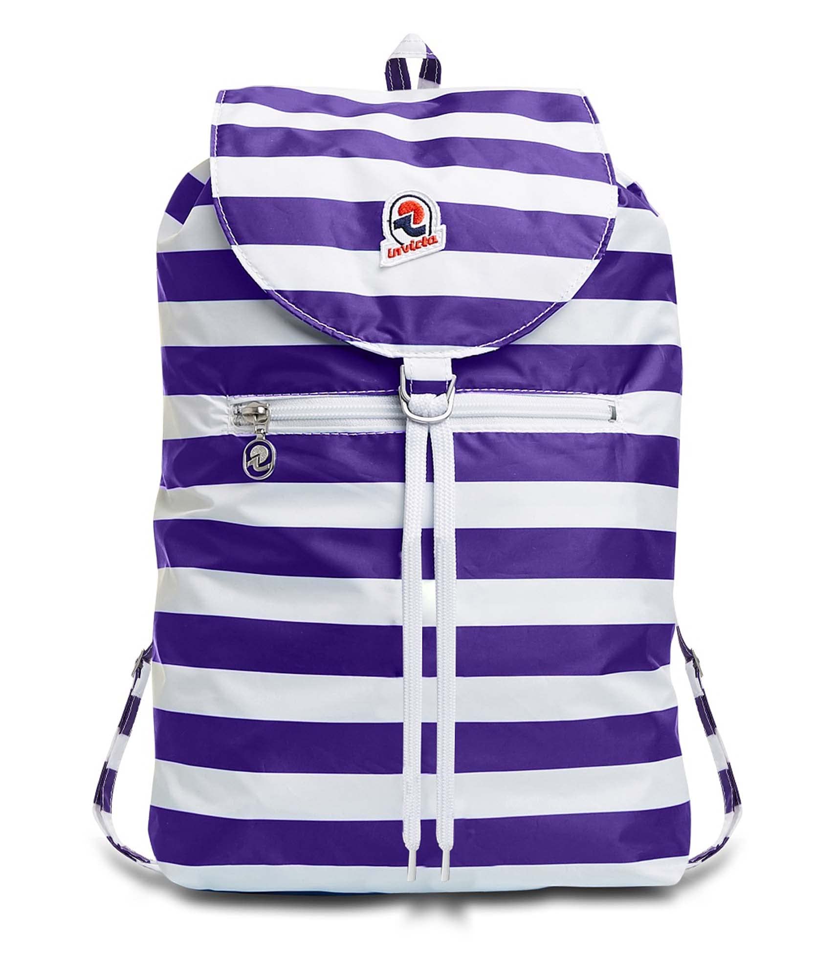 INVICTA Zaino - MINISAC NEXT - Richiudibile e Tascabile - Viaggio & Tempo Libero - Zainetto Uomo Donna a Righe - ICONA - PACKABLE