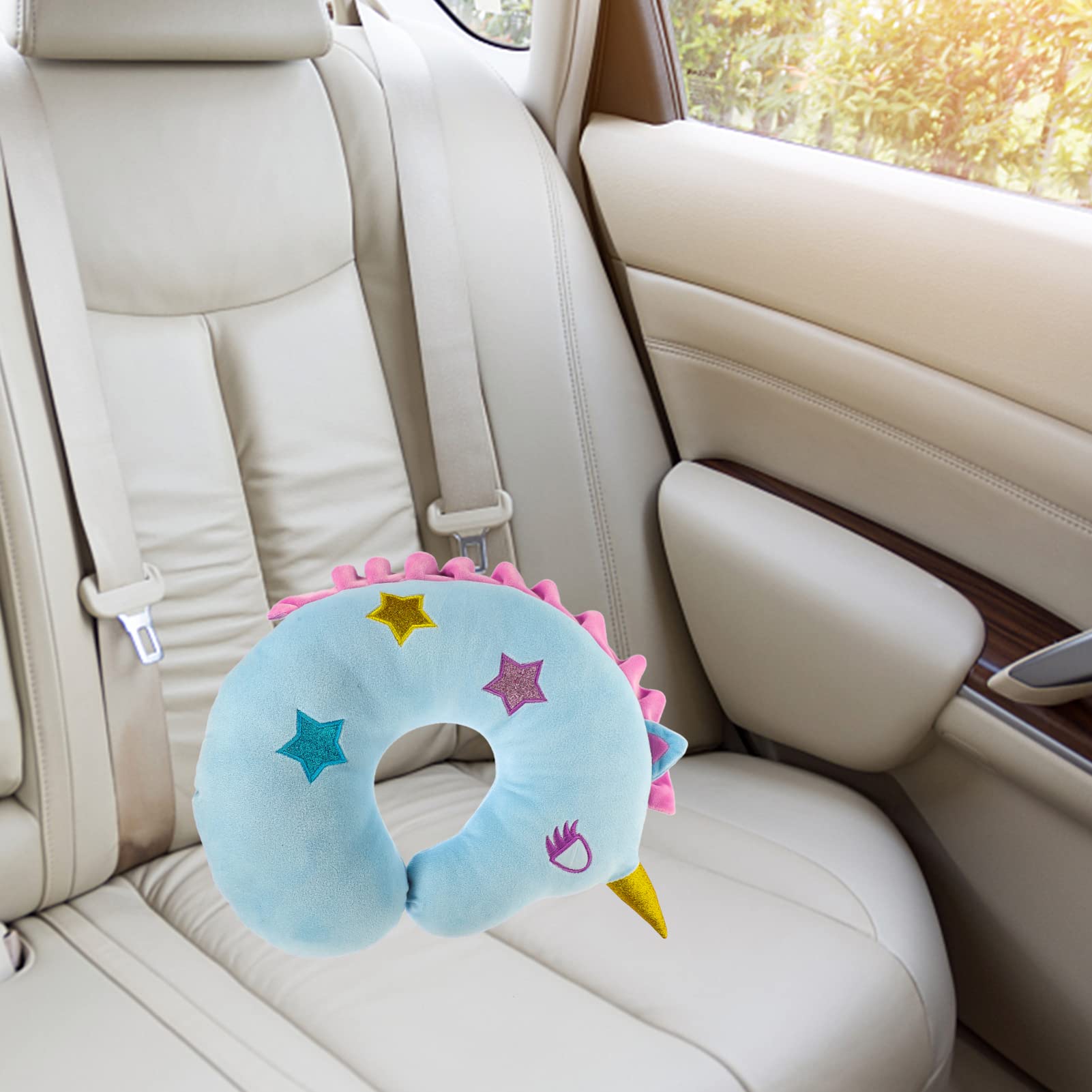 Cuscino Da Viaggio A U Per Bambini – Morbido E Leggero Con Design A Cartoon – Per Aereo, Auto, Treno – Cuscino Ergonomico Per Il Collo - 3