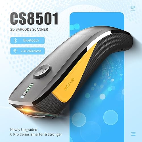 Miniatura 2 de NETUM CS8501 Escáner de código QR inalámbrico - Escáner de código de barras Bluetooth actualizado, mini lector de código de barras portátil 1D y 2D