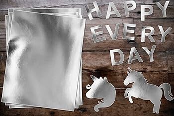 Foil イチョリッド　1枚 Amazon.com : Silver Metallic Cardstock Paper 8.5 x 11 inches