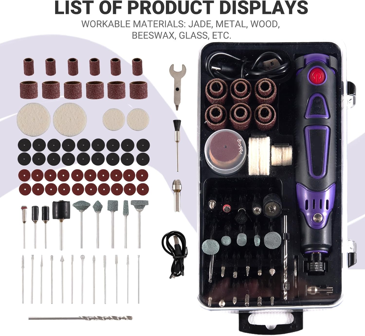 Engraving Pen Kit Rechargeable Cordless AMZNR,82 Accessories Engraving Tool for Metal,Wood,Glass,Plastic, Stone - Etching Pen - Mini Small Tool for Artisan Crafts Hand Engraver Tools Electric Carving