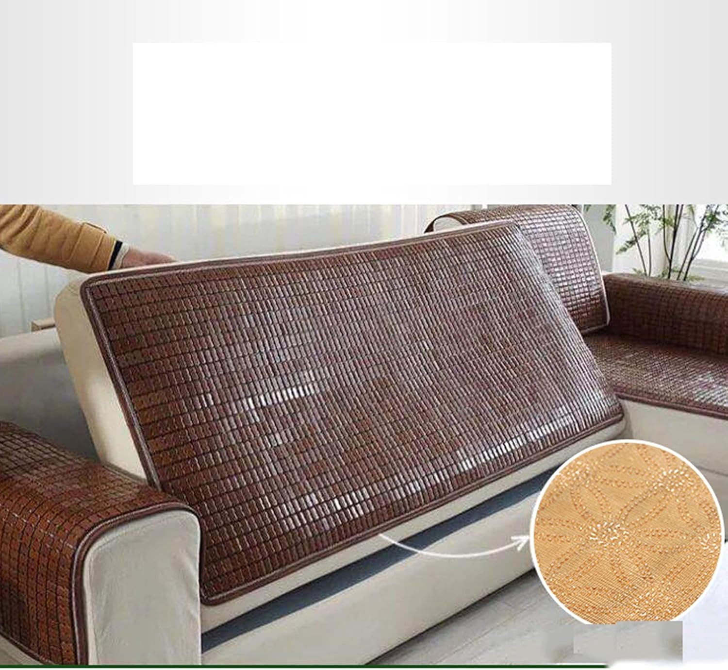 サマーマットソファクッション コンビネーションソファカバー 竹製スリーピングパッド バッキングは滑りにくく通気性があります 夏のソファ シート ベッド用 23サイズ 2色 Color A サイズ 70x140cm 折りたたみマットレス サイズ 70x240cm