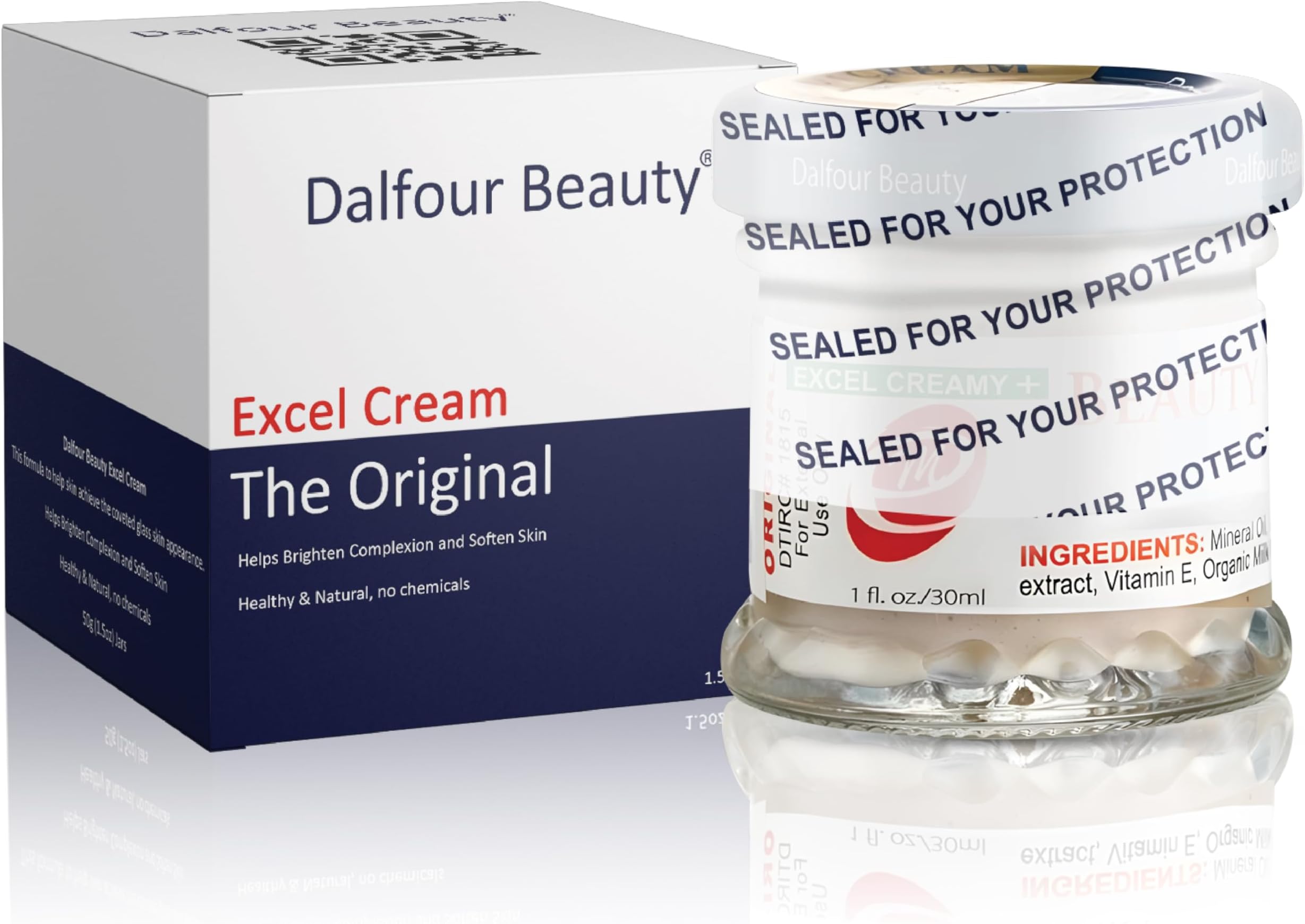 Dalfour Beauty Whitening Cream | Help Brighten complexion & soften skin | Formulated with Glycolic Acid & natural extracts to achieve the Coveted glass skin appearance| Skincare Regimen