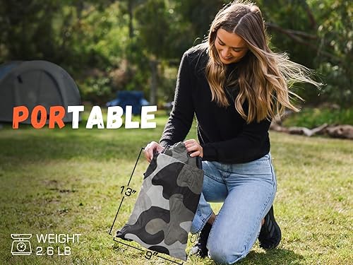 Miniatura 37 de WEKAPO Tumbona inflable, sofá de aire, hamaca, portátil, impermeable y a prueba de fugas, ideal para patio trasero, playa, viajes, camping, picnic