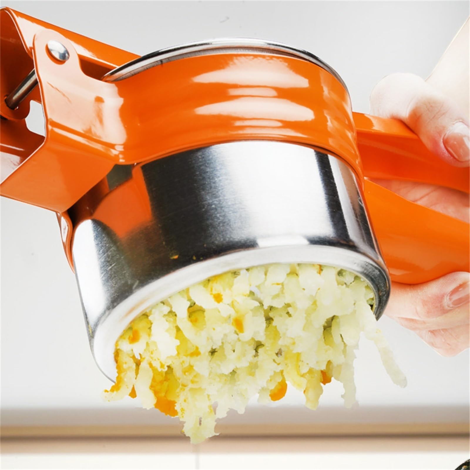 Prensador de Patatas Exprimidor de Patatas con 3 Discos Intercambiables Puré de Patatas Frutas Verduras y más Exprimidor y triturador de Patatas Chef Genial