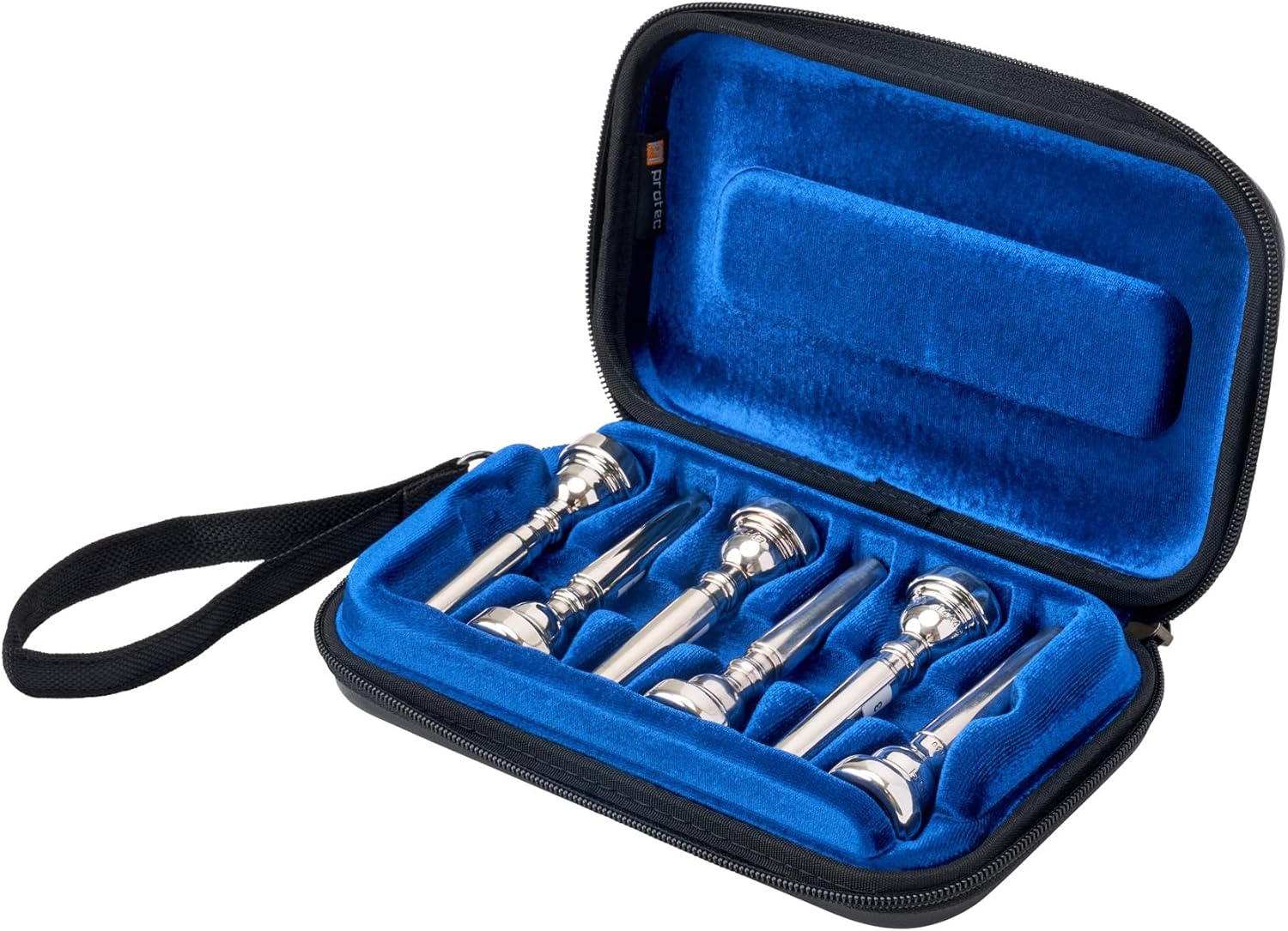Protec ZIP Trumpet Mouthpiece Case (6-Piece), Black, Model BM214