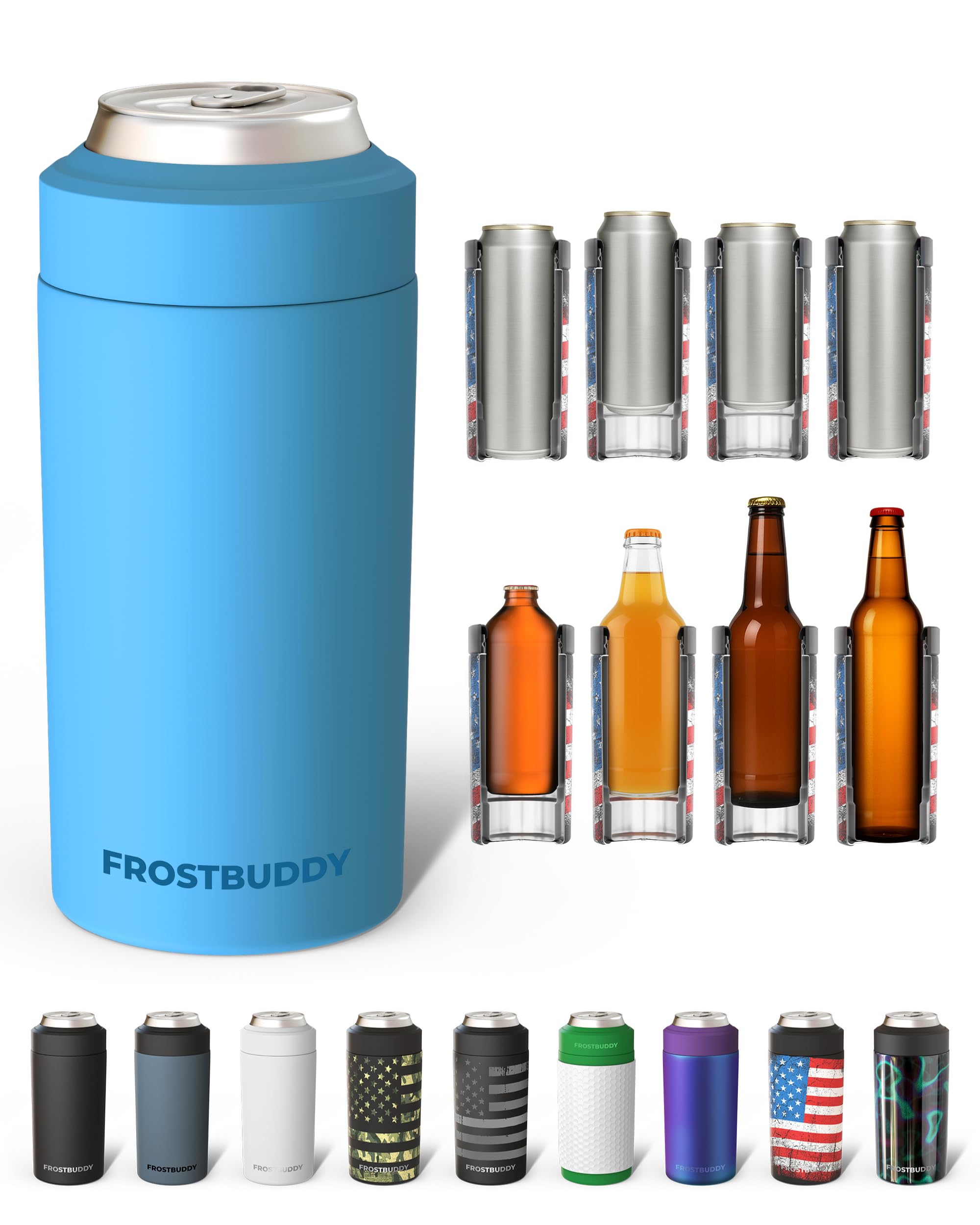 Frost Buddy Universal Can Cooler, Stainless Steel Can Insulator, Splash
