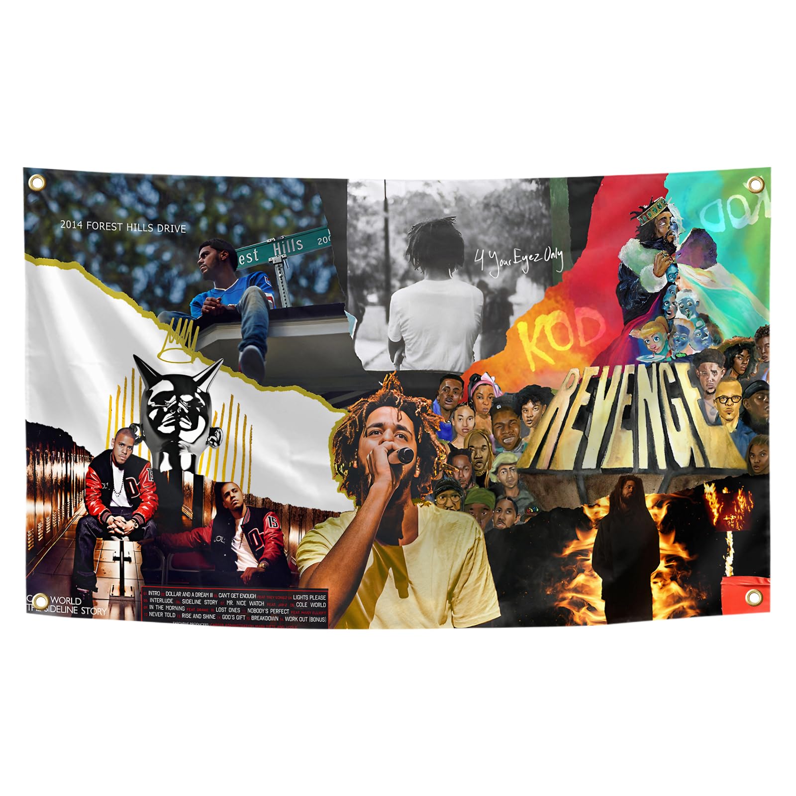 Generic Rapper Cole Tapestry J Music Album Cover Tapestry 3x5