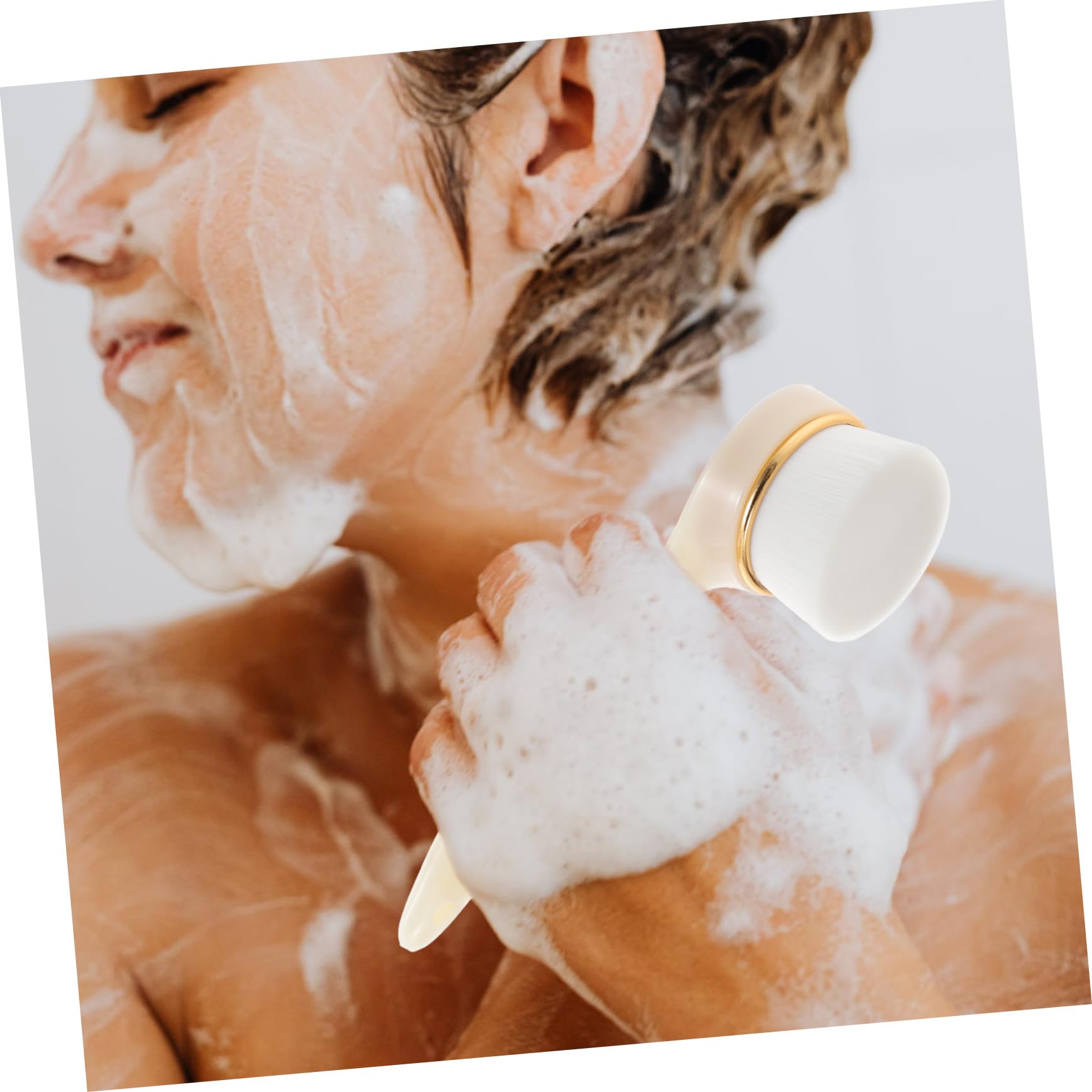 CALLARON Manual Face Cleansing Brush for Deep Pore Cleansing Ergonomic Design Soft Bristles Compact Portable for Home Travel Use