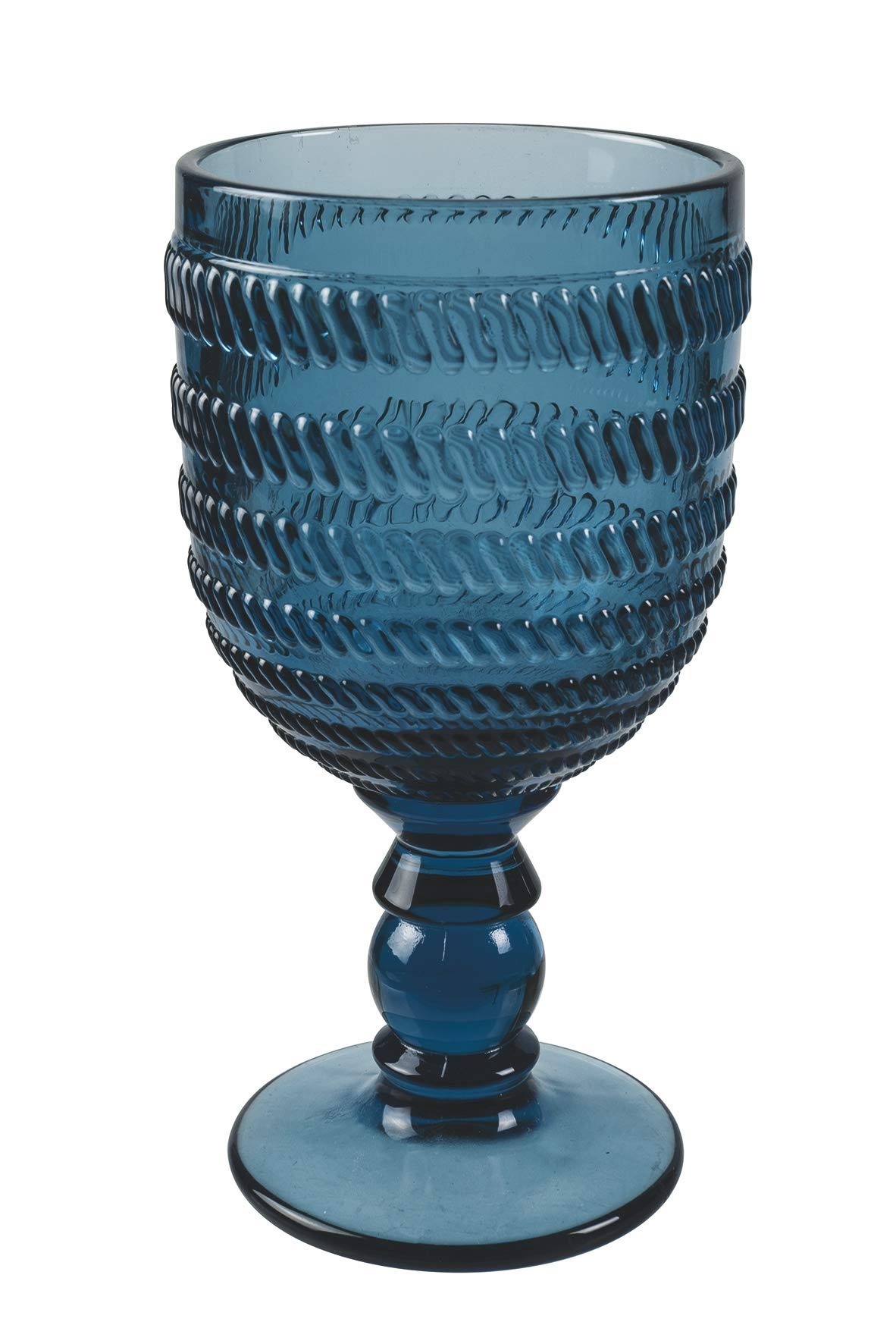 Lot de 6 verres 280 ml en verre, surface usinée, géométries