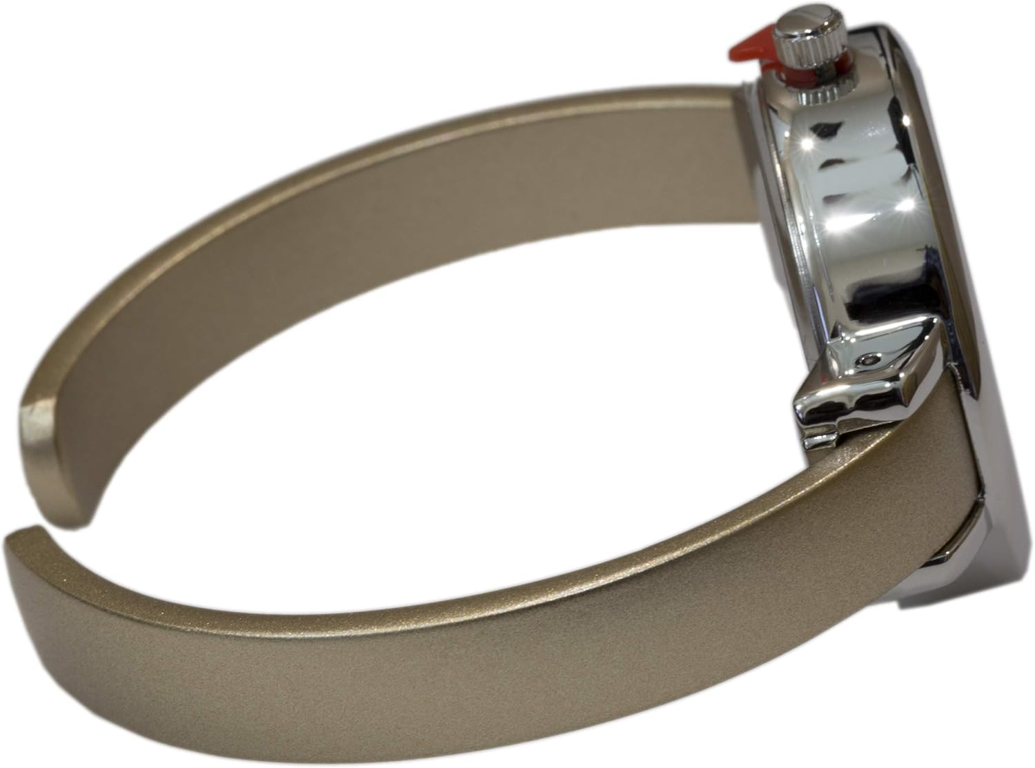 Blekon Collections Japanese Quartz Women's 33mm Case Sparkly Dial Solid Metal Cuff Watch