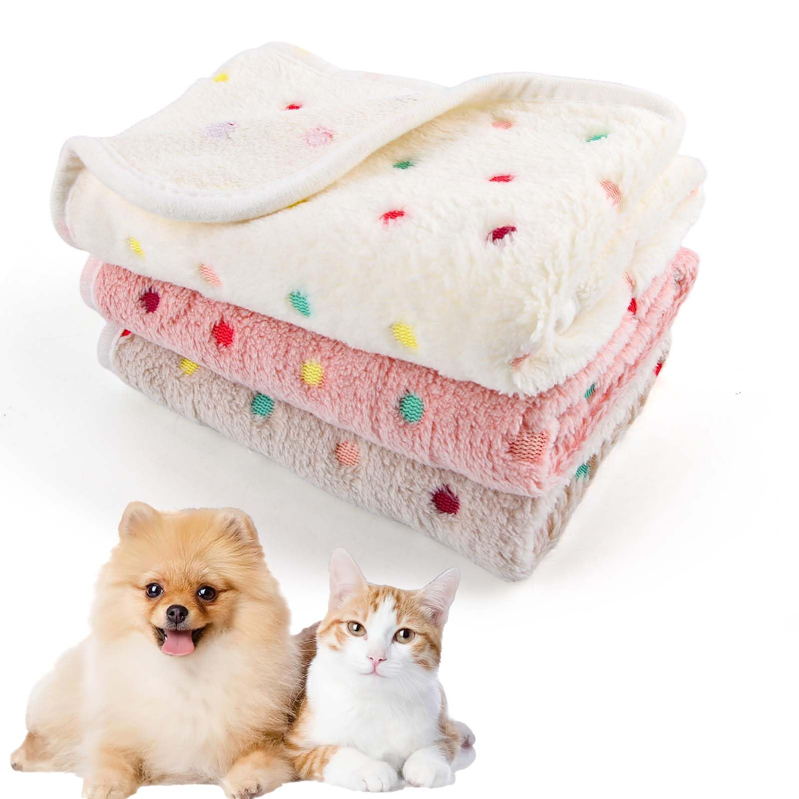 CIYIN 3X Mantas para Mascotas, Manta para Perros Mascotas,Manta para Perros pequeña y Esponjosa,Mante para Perros,Mante Suave Lavable para Perros Pequeño Medianos (D3, 60 x 40 cm)