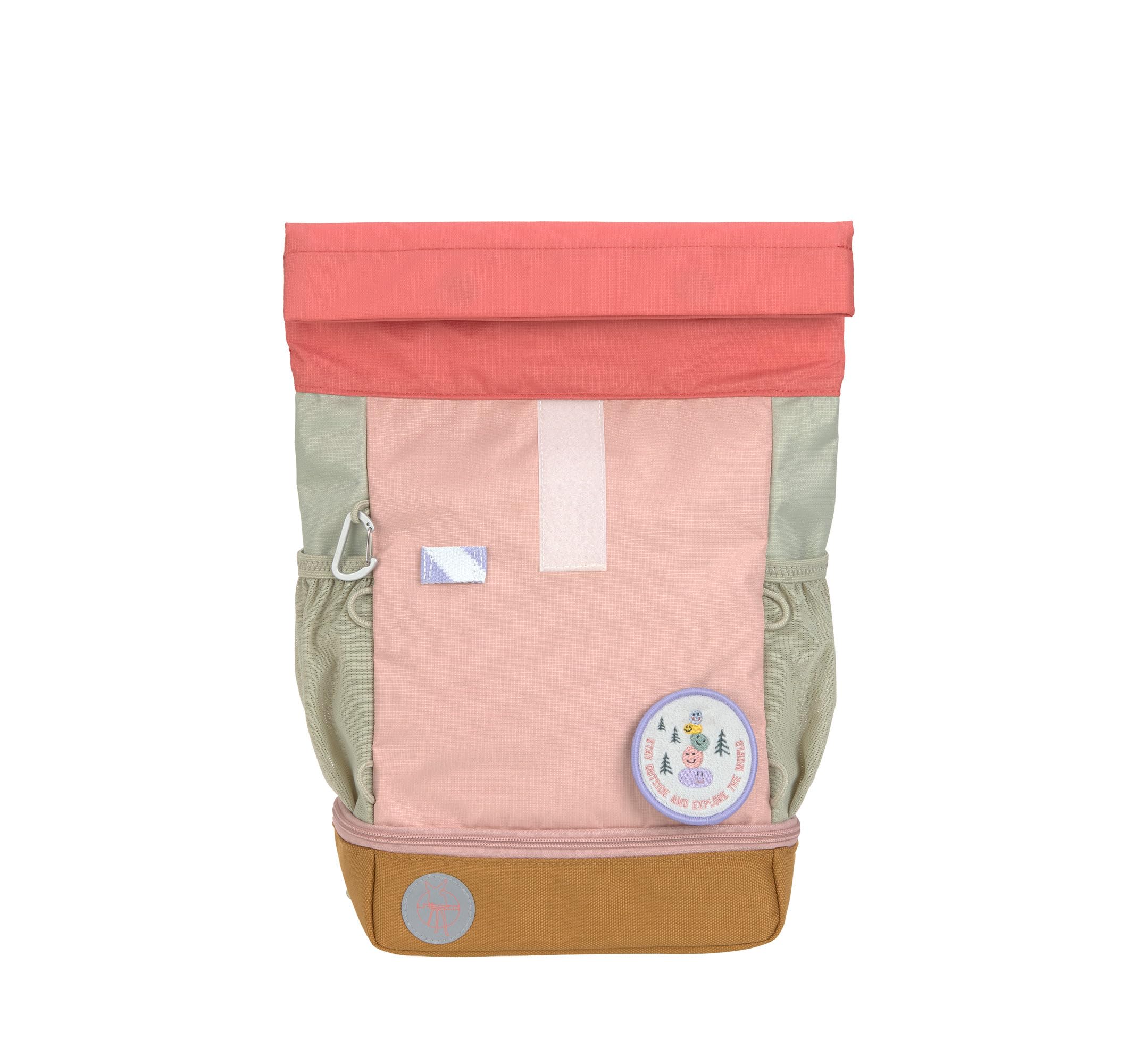 LÄSSIG Sac à Dos pour l'école Maternelle Sac à Dos pour Enfants Rolltop avec Sangle de Poitrine Hydrofuge, 11 litres/Mini Rolltop Backpack Sunny Explorer Rose/Pink