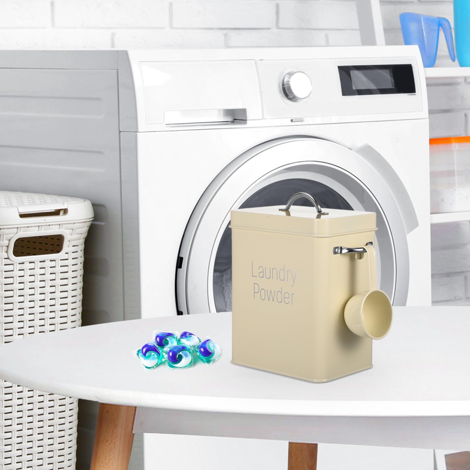 ULTECHNOVO 1 Juego De Lata De Almacenamiento De Metal A Prueba De Humedad Recipiente Para Ropa Contenedor De Alimentos Lata De Almacenamiento Para Ropa Contenedor De De