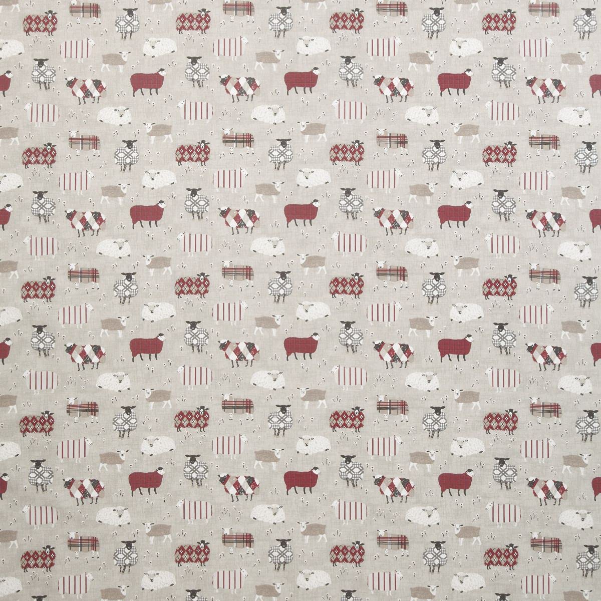 Jolee Tablecloths Beige Oilcloth Pvc Wipe Clean Tablecloth - Natural Funky Sheep Oilcloth Tablecloth - Waterproof, Wipeable, Hygienic (132Cm X 180Cm Rectangle)