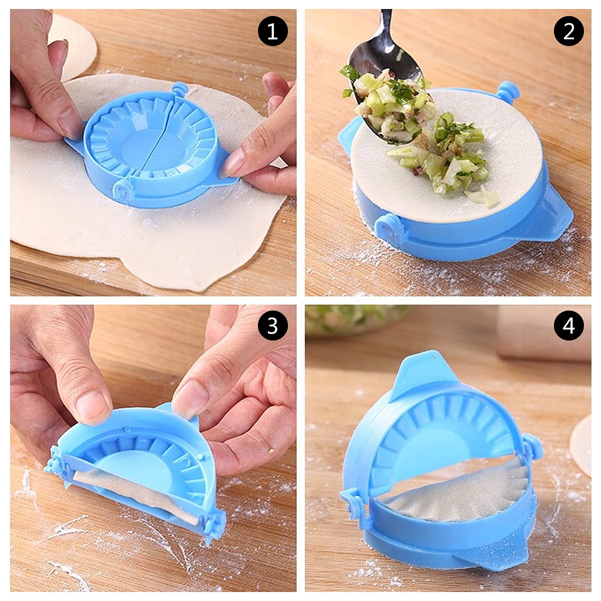 Gracelaza Ravioli Dumplings Maker Lot de 5 Pièces Set Presse Gracelaza Ravioli Dumplings Maker Lot de 5 Pièces Set Presse