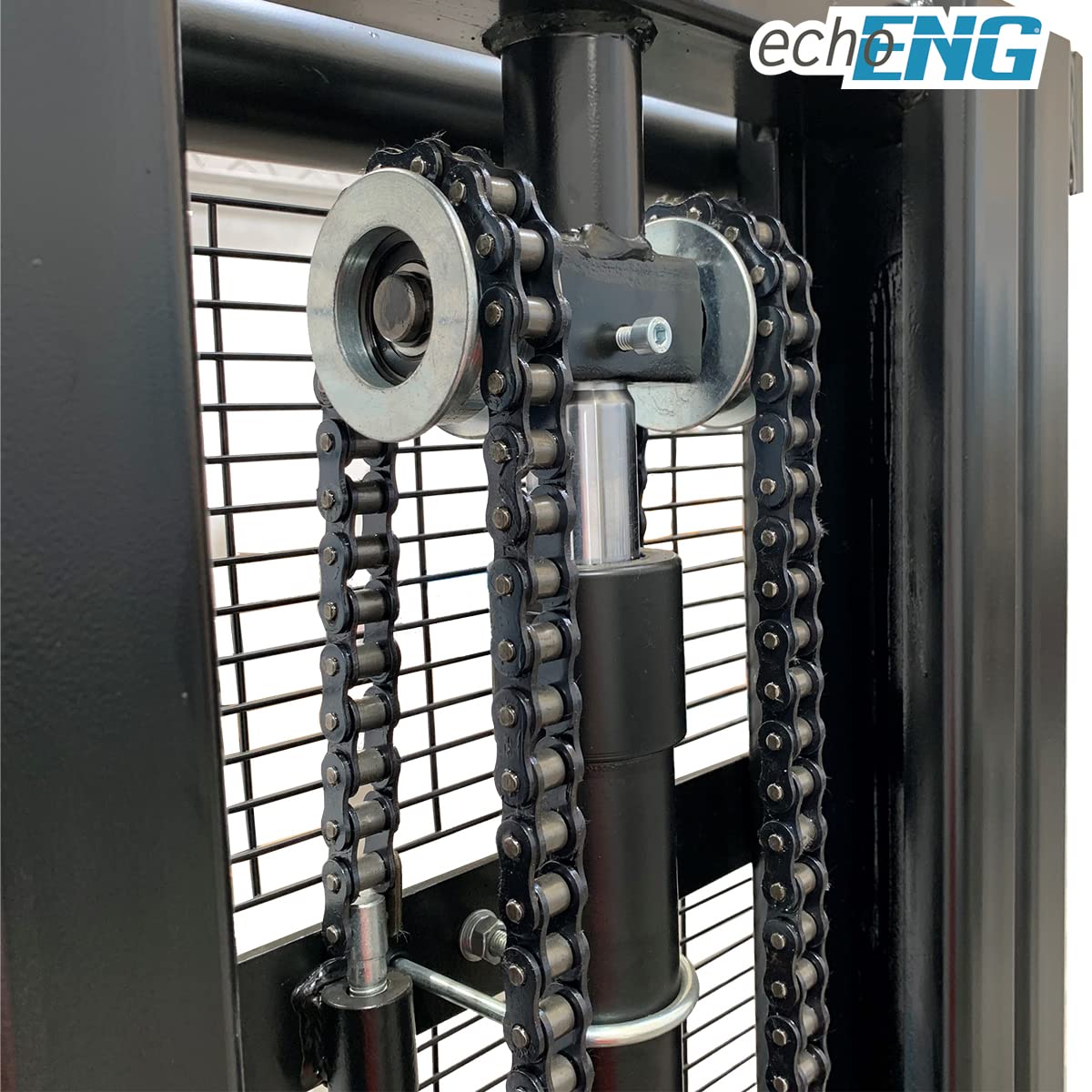 echoENG Carrello elevatore semi-elettrico | Portata 1000 kg | Altezza di sollevamento 3000 mm | Lunghezza forche 1100 mm | Semi-automatico per Europallet | MA SL ES30E