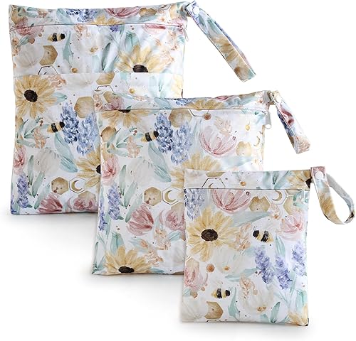 Miniatura 7 de 3 bolsas de neopreno impermeables, bolsas húmedas para pañales de tela para bebé y ropa sucia, bolsa húmeda reutilizable para traje de baño y