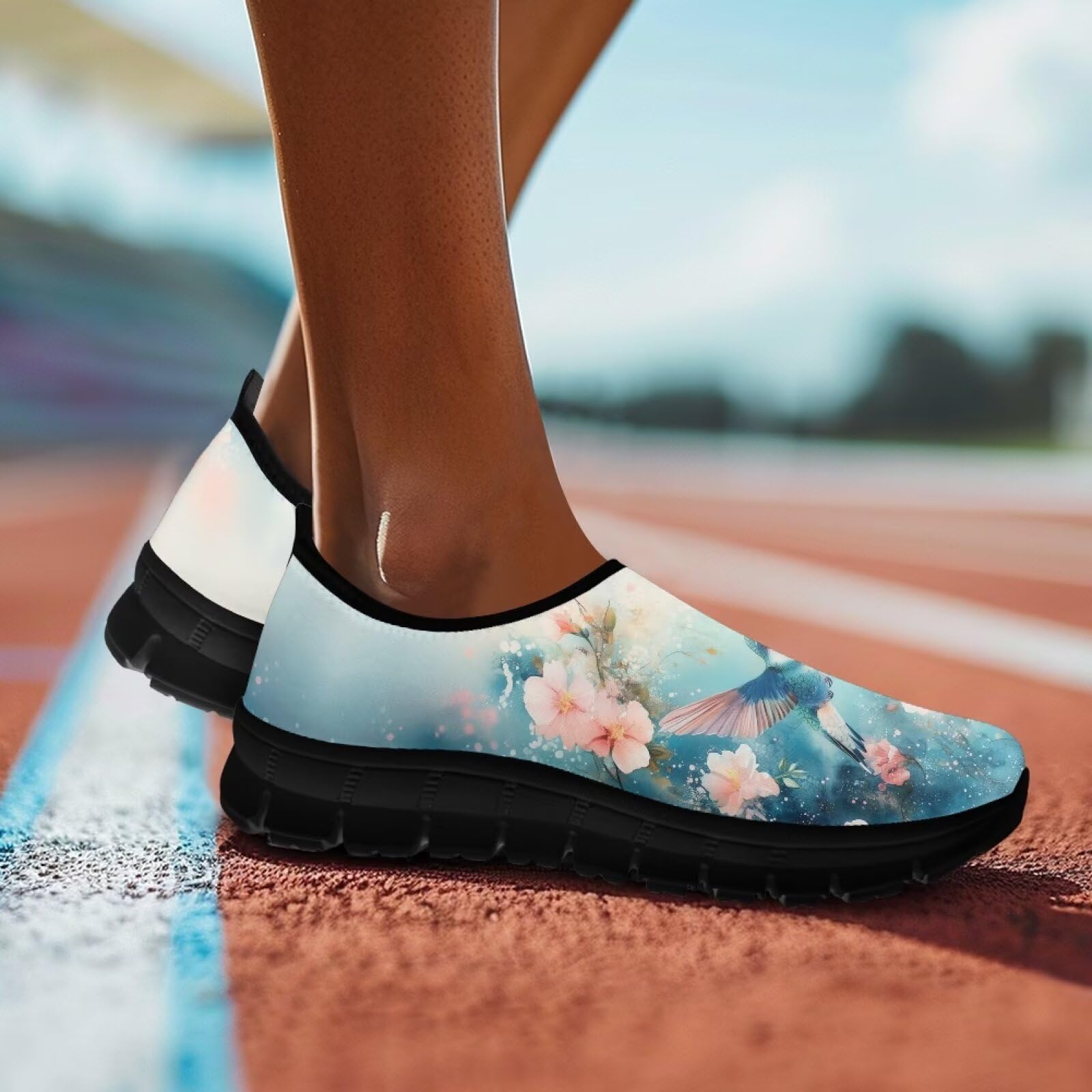 Damskie buty trekkingowe – lekkie buty sportowe – płaskie buty wsuwane