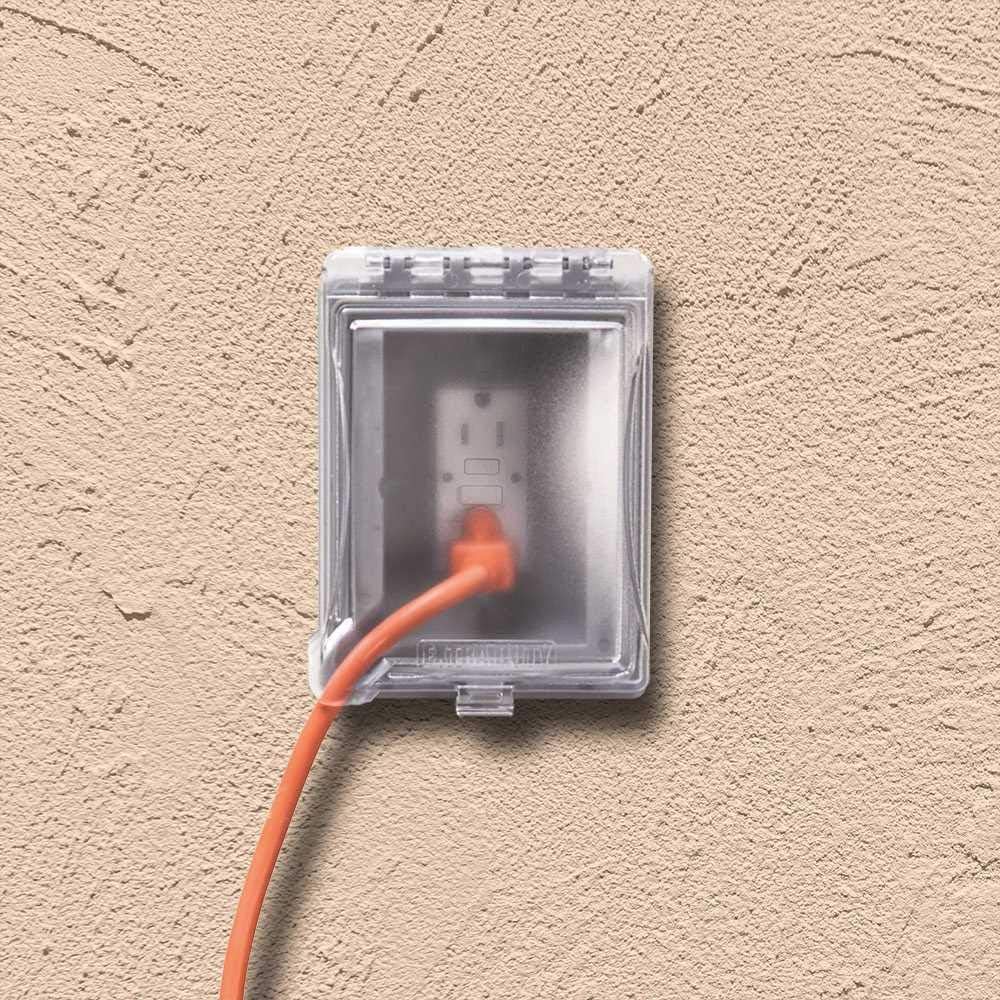 TayMac MR420CG 1-Gang Recessed Enclosure Extra Duty, 6-in-1 Nonmetallic Weatherproof in-Use Cover, Horizontal/Vertical, Gray