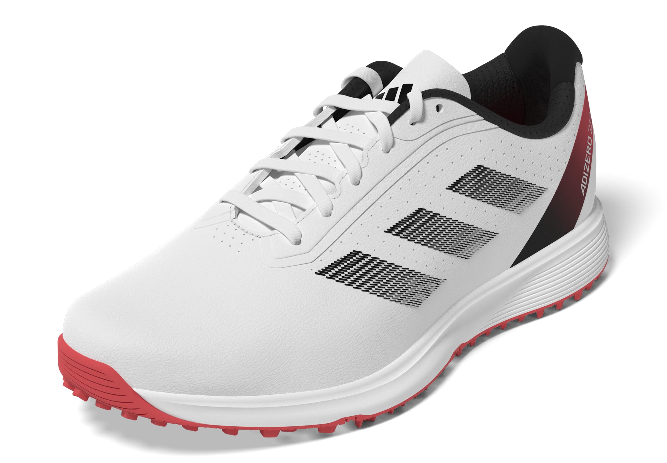 adidas Unisex Adizero ZG Spikeless Shoes, Footwear White/Lucid Red/Core Black, 3 US Men
