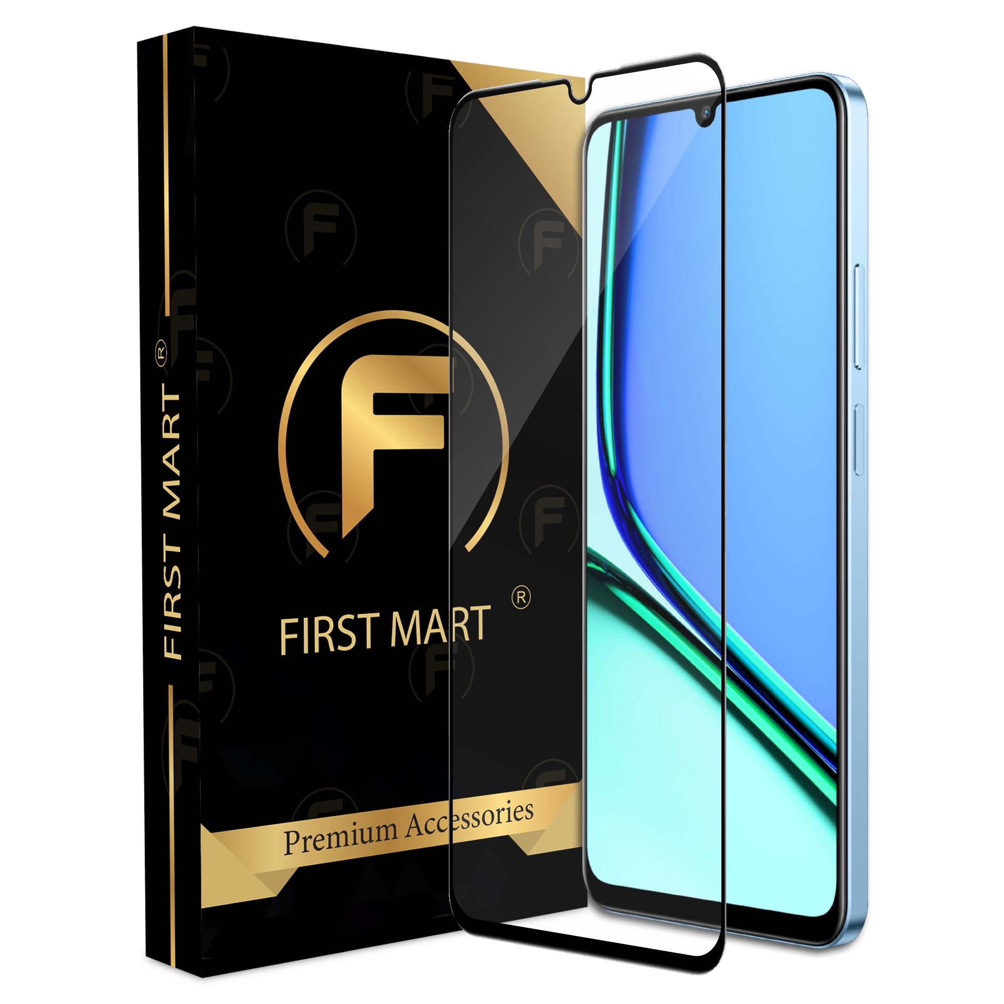 FIRST MART Premium Tempered Glass for Realme Narzo N61 5G with Edge to Edge Coverage and Easy Installation Kit, Pack of 1 (B0DCG5BG29) Amazon Price History, Amazon Price Tracker