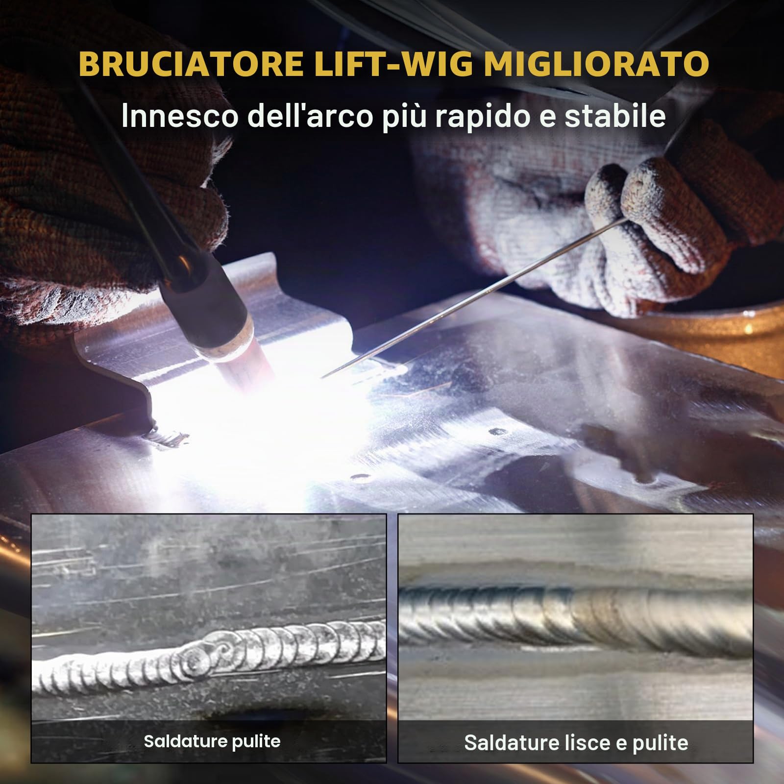SSIMDER - Saldatrice TIG, 140 A, 2 in 1, Lift TIG/MMA con torcia TIG WP-17, elettrodi, saldatrice inverter TIG-200 IGBT, adatta per riparazioni agricole, uso domestico, fai da te, riparazione auto
