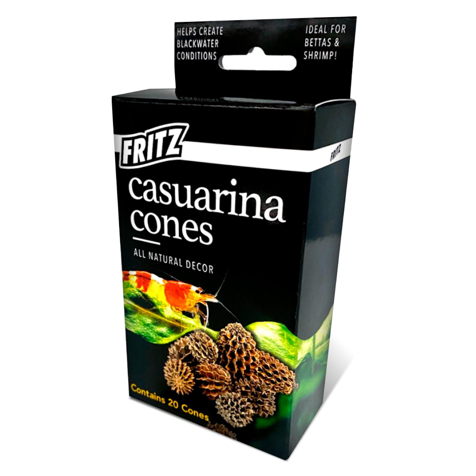 Fritz Aquatics Betta Botanicals for Betta and Community Fish Aquariums (Casuarina Cones - 20ct)