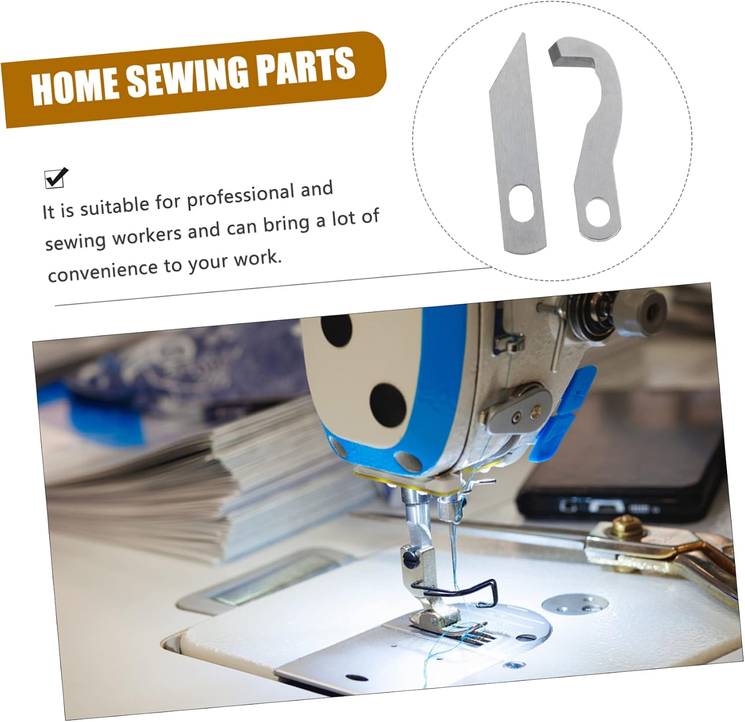 4pcs Overlock Blades for Home Sewing Upper Lower Serger Knives Compatible with Durable Sewing Machine Parts for Precise Cutting and Stitching