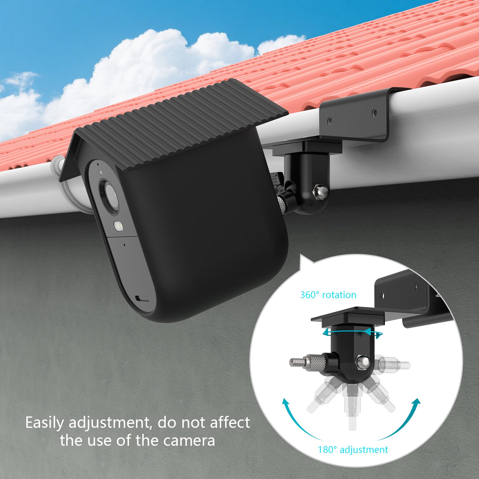 TIUIHU Gutter Mount for Arlo Essential 2 HD XL & Arlo Essential 3 2K XL Video Security Camera Outdoor Wireless - Image 4