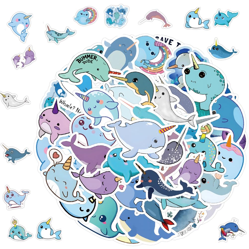 60 Uds. Pegatinas Animales De Dibujos Animados Pegatinas Vinilo Impermeable Pegatinas Ballenas Premio Profesor Pegatinas Botellas De Agua Para El Coche Portátil Monopatín Ballenas Pegatinas Deco