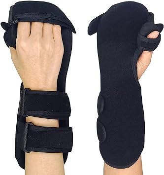 Stroke Hand Splint Resting Hand Splint for Arthritis Flexion Contractures Night Wrist Thumb Immobilizer Support for Pain Tendinitis Sprain Fracture Arthritis Dislocation,Right hand,S